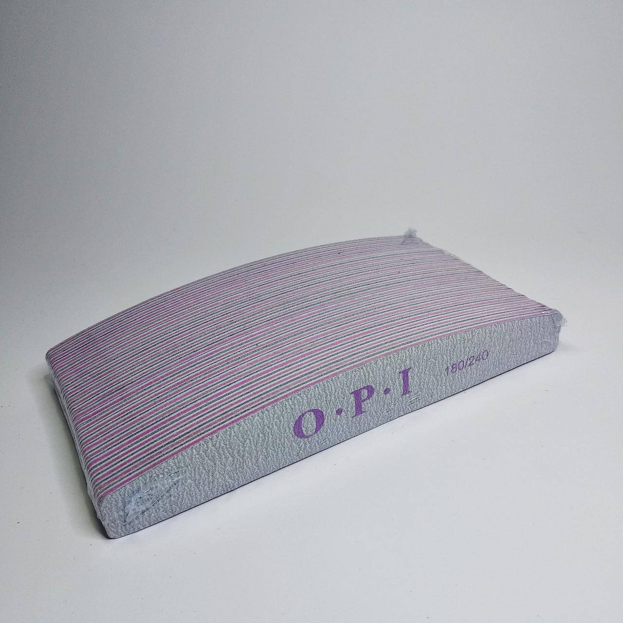 

Пилки для ногтей 180/240 25 шт OPI лодочка