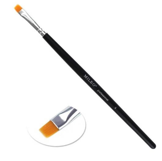 

MILEO Кисть прямая плоская №5 (ручка черная, ворс рыжий)