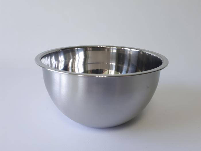 

Миска кухонная из нержавеющей стали глубокая матовая D 20 cm H 10 cm 1,8 литра для столовой Нержавейка