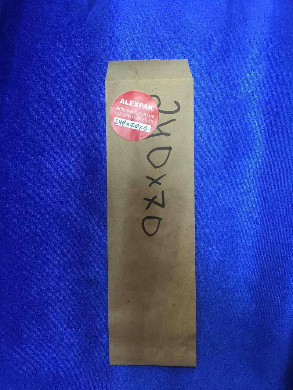 

Бумажный пакет бурый крафт 240*70*0 (100шт)