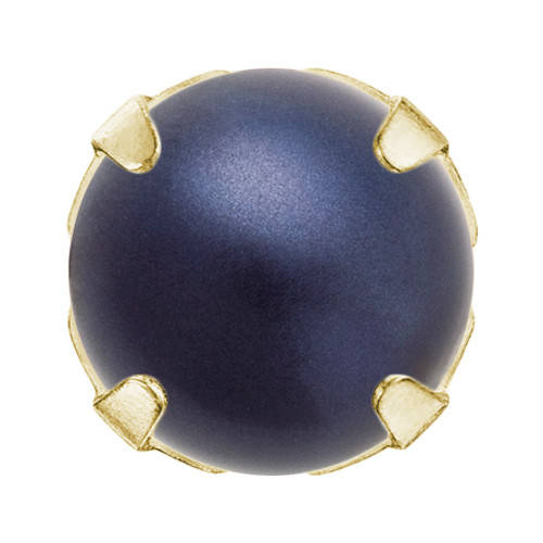 

Кабошоны в цапах Preciosa (Чехия) 5 мм Dark Blue/золото, Синий