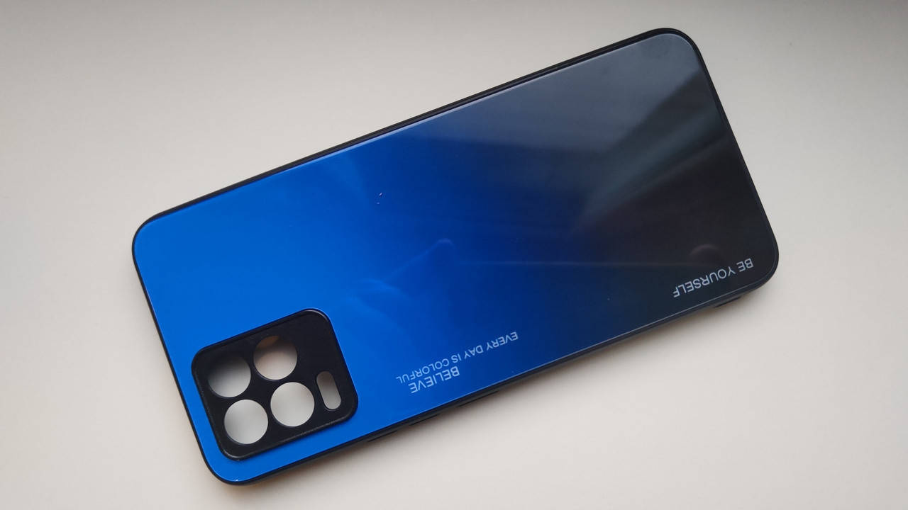 

Чехол градиент стеклянный для Realme 8 realme 8 Pro, Синий