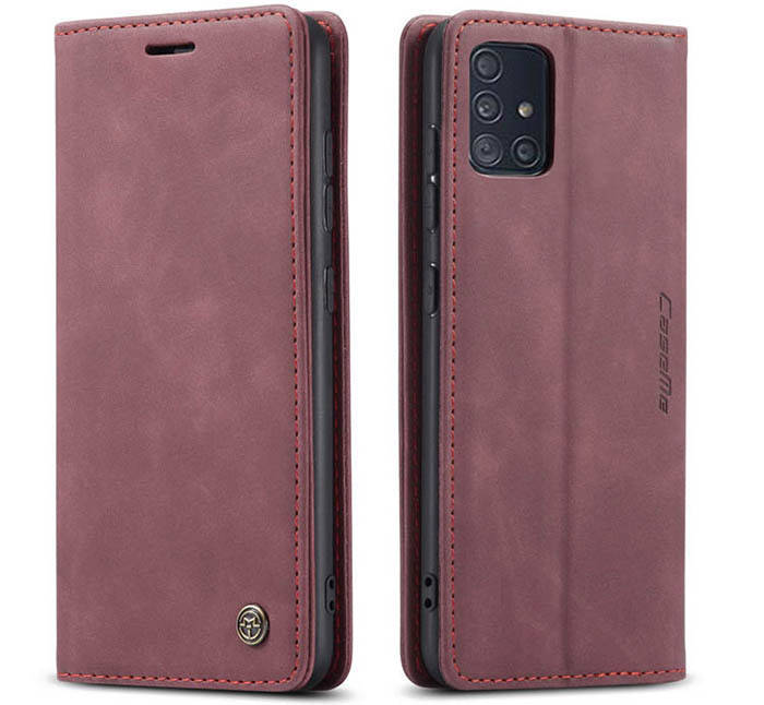 

Чехол книжка с магнитом Samsung Galaxy A51 A515 CaseMe (Самсунг Галакси А51), Бордовый