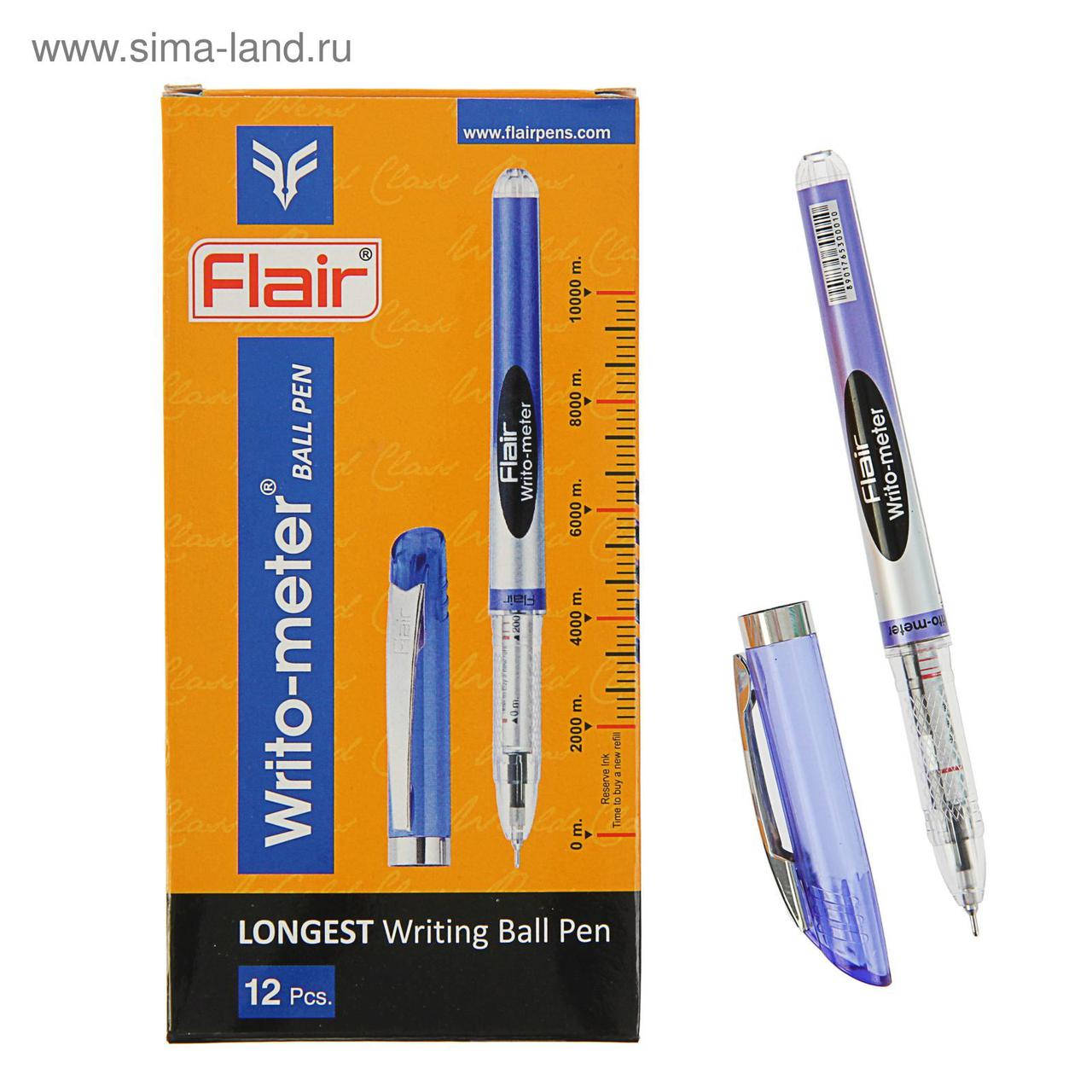 

Ручка масляная Flair Writo-meter 10км, синяя