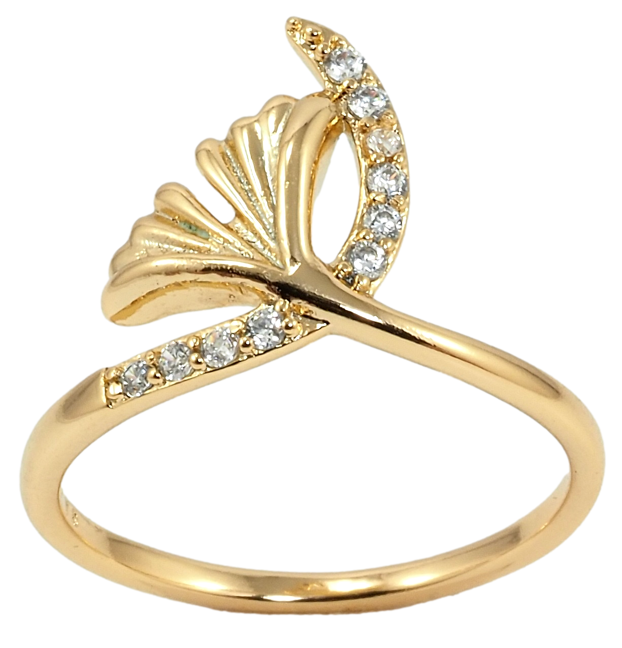 

Кольцо ХР Позолота 18K "Листик" р.16,17,18,18.5