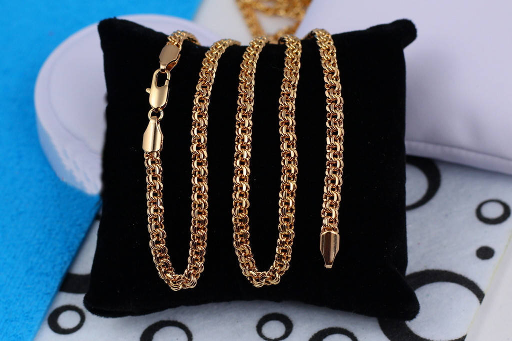 

Цепь Xuping Jewelry круглый бисмарк 60 см 4 мм золотистая