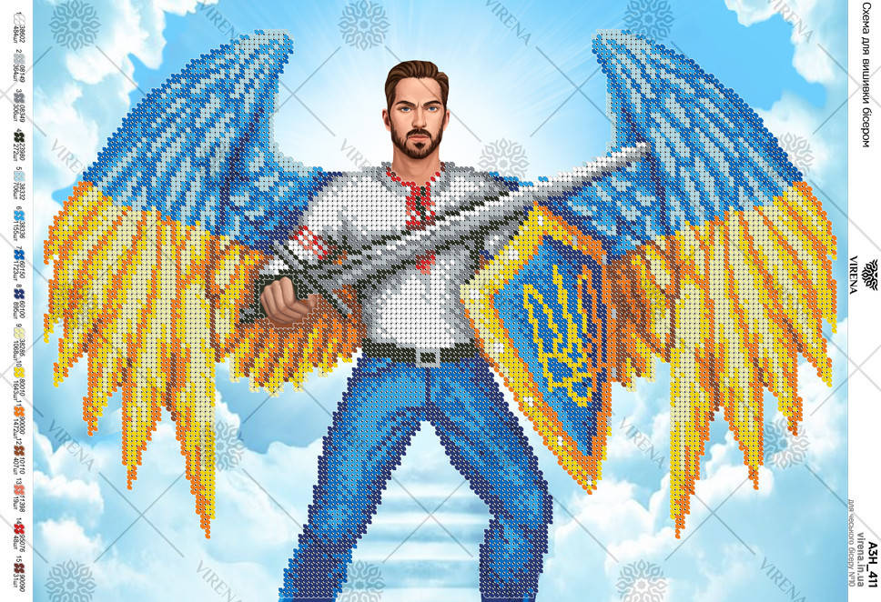 

Ткань с печатью для вышивки бисером