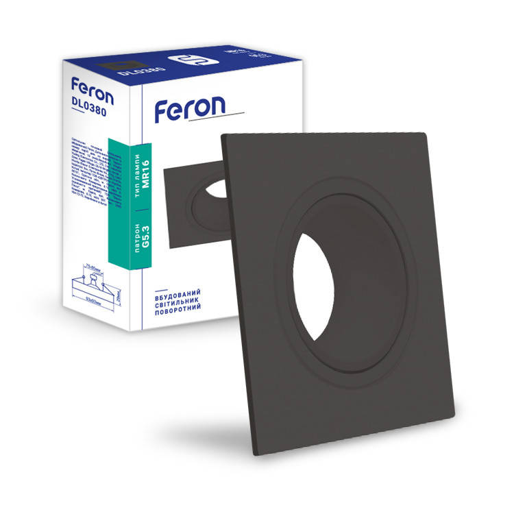 

Встроенный светильник Feron DL0380 черный