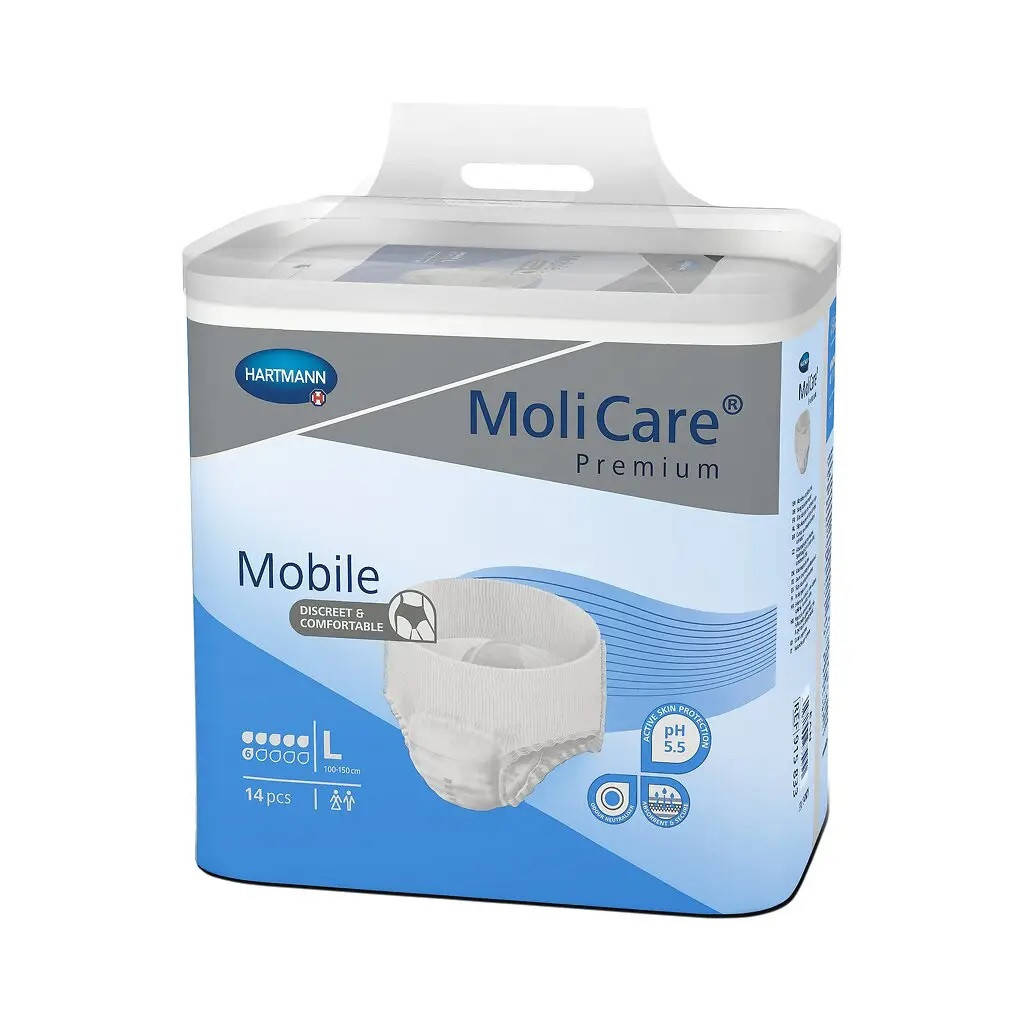 

Трусы впитывающие для взрослых MoliCare® Premium Mobile 6 капель L 14шт