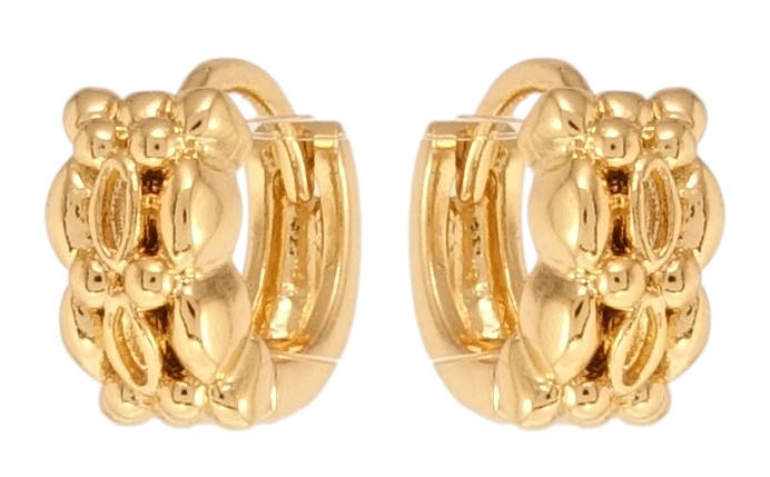 

Серьги детские Xuping Позолота 18K колечки "Фантазийный орнамент"