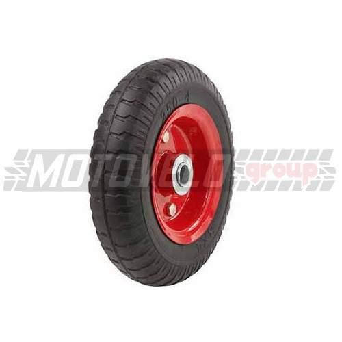 

Колесо на садовую тачку литое черное 2.50-4 (d=17 mm, подшипник 6203)