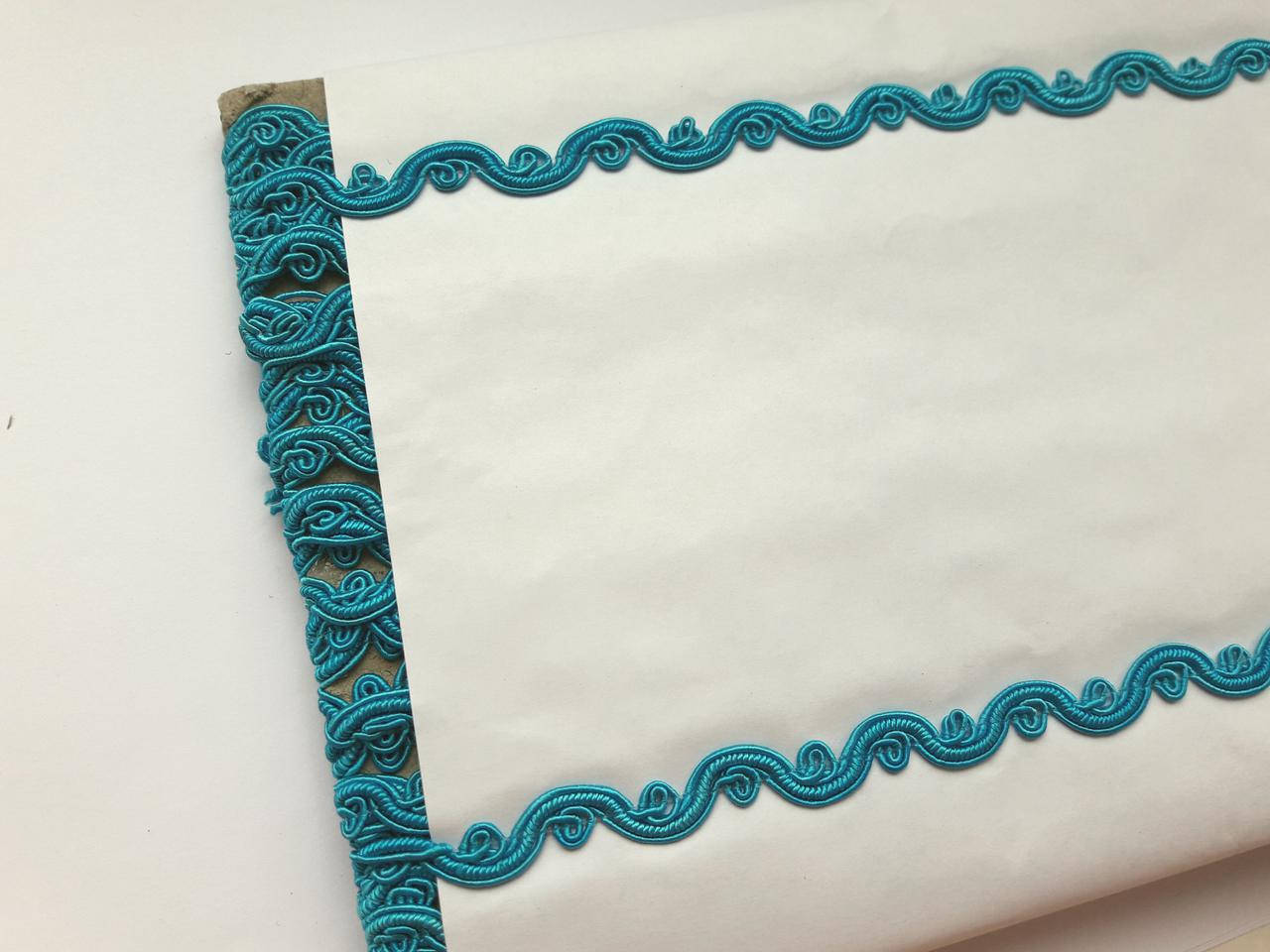 

Тесьма декоративная Тасьма декоративна Хвилька 8 мм, бірюзова., Бирюзовый