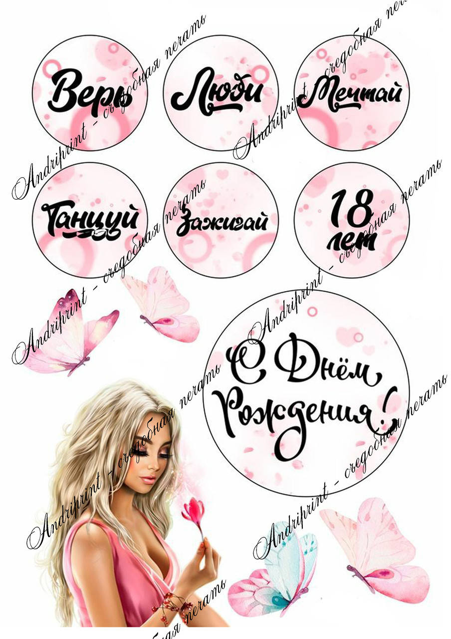 

Съедобная картинка "Девушка" сахарная и вафельная картинка а4 САХАРНАЯ БУМАГА