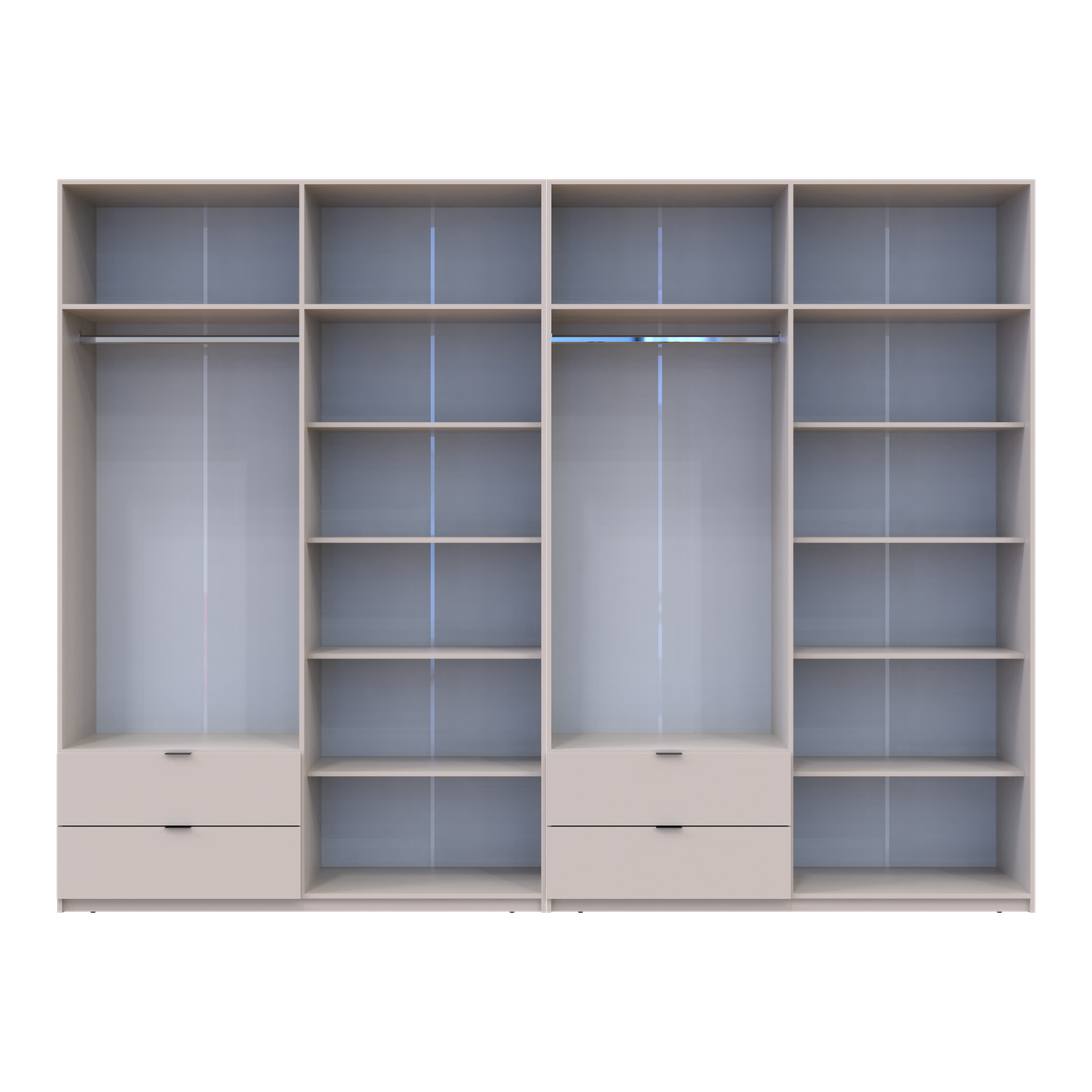 Розпашна Шафа для одягу Doros Лукас Кашемір 4+4 ДСП 320х50х240 (42005128) 5