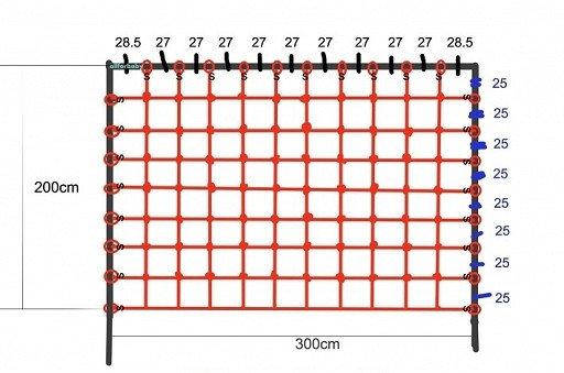 

Сетка гладиаторская для лазанья 200 x 300 см S-Hook на детскую площадку, Черный