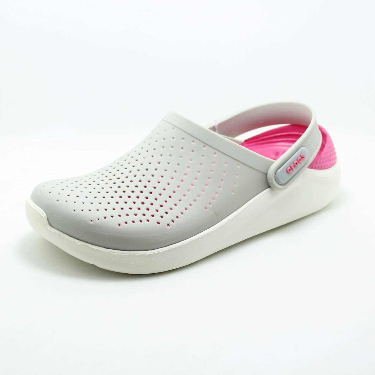 

Женские кроксы/ сабо Crocs LiteRide Clog Pearl/White серые 39-40
