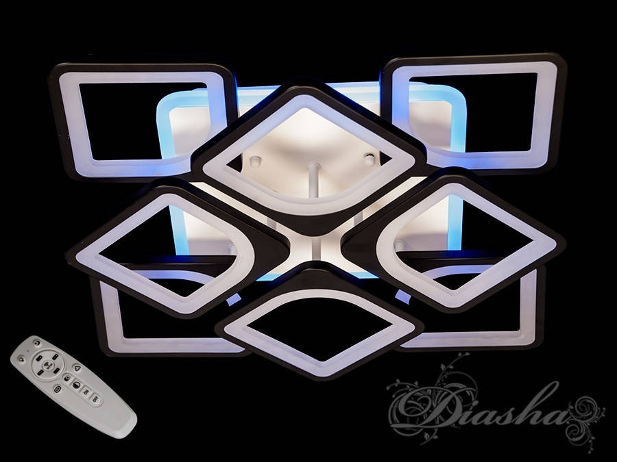 

Потолочная LED люстра с димером и цветной подсветкой S8060/4+4BK LED 3color dimmer