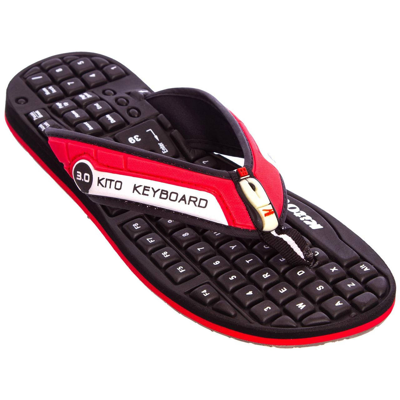 

Вьетнамки подростковые KITO KWE708-RED-BLACK размер 36-39 черный-красный