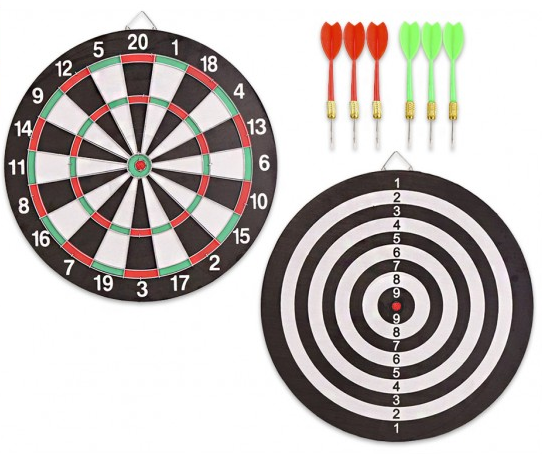 

Дартс 17ʺ дротики с иглой 6шт, двухсторонний, 43*1,2см