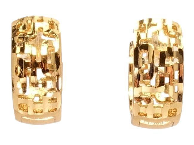 

Серьги Xuping Позолота 18K колечки "Резной орнамент"