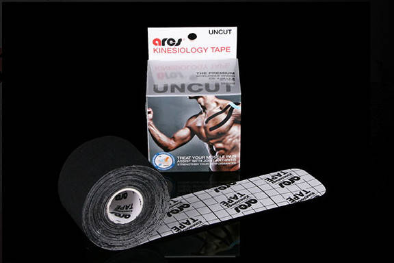 

Кинезиологический тейп ARES TAPE 5м, чёрный