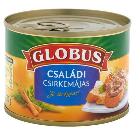 

Паштет Печеночный Куриный Глобус Globus Csaladi Csirkemajas 190 г Чехия