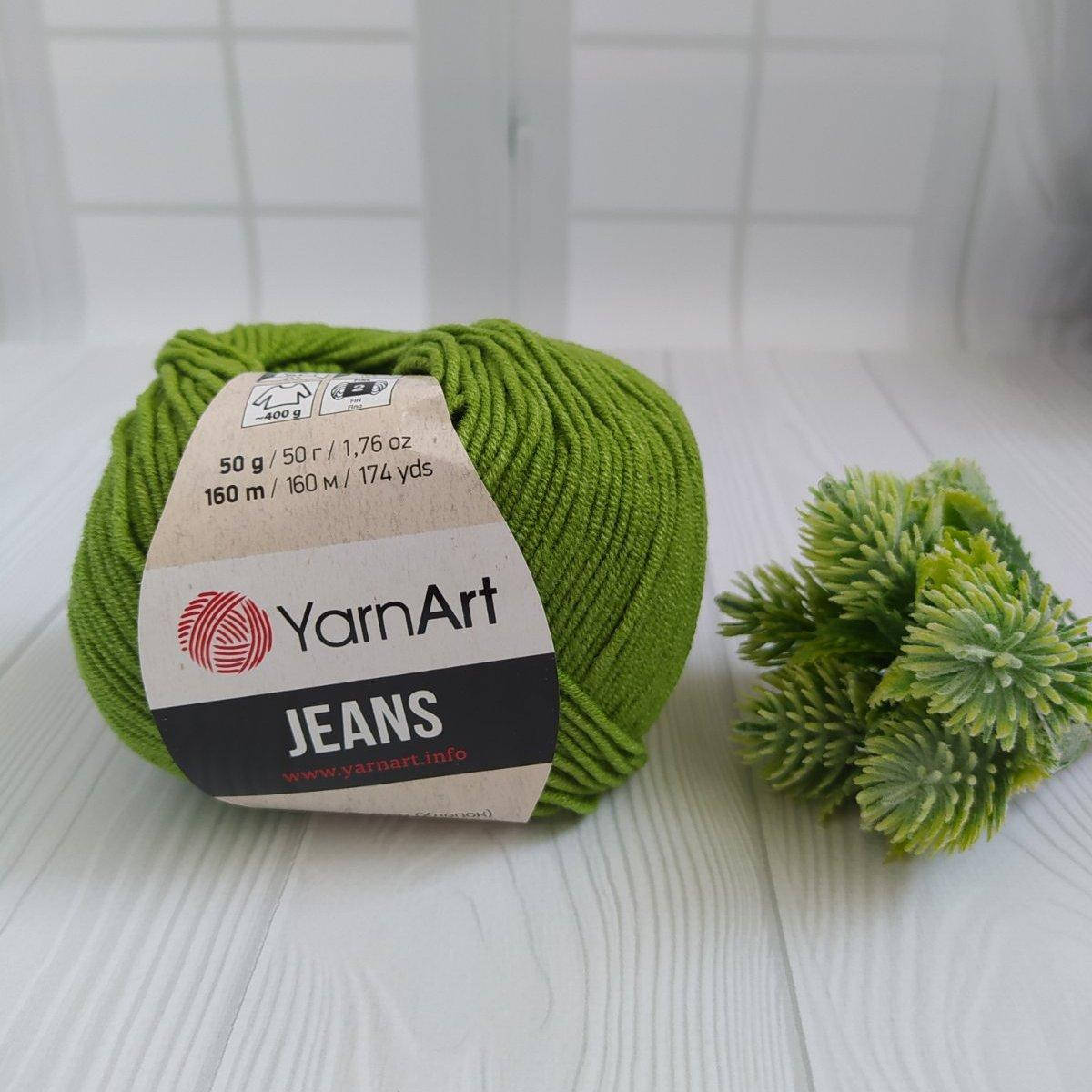 

YarnArt Jeans (№69) зелена трава, Зелёный