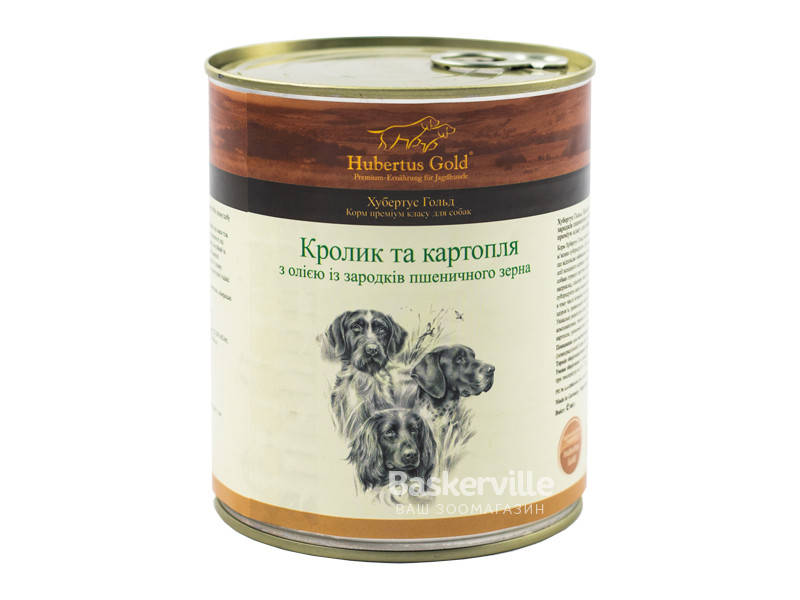 

Hubertus Gold Консервированный корм для собак с кроликом и картошкой, 800 г