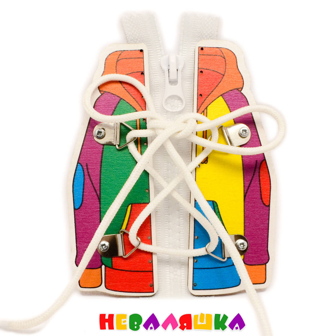 

Цветная Заготовка для Бизиборда Шнуровка Кофта 12 см с Молнией и Шнурком, Кофта со Змейкой из Фанеры, Разные цвета