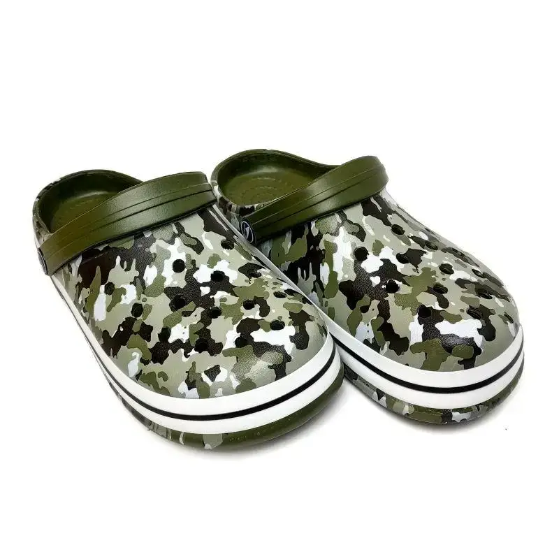 

Кроксы детские сабо на мальчика шлепанцы 3008-319 зеленые хакки 34-35 (22,5 см), Зелёный