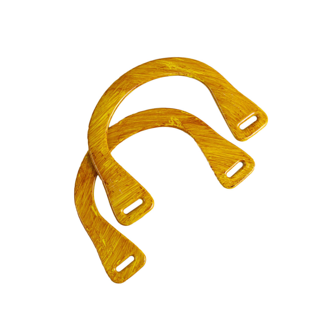 

Комплект ручек для сумки пластиковых трапеция 17,5 см Охра