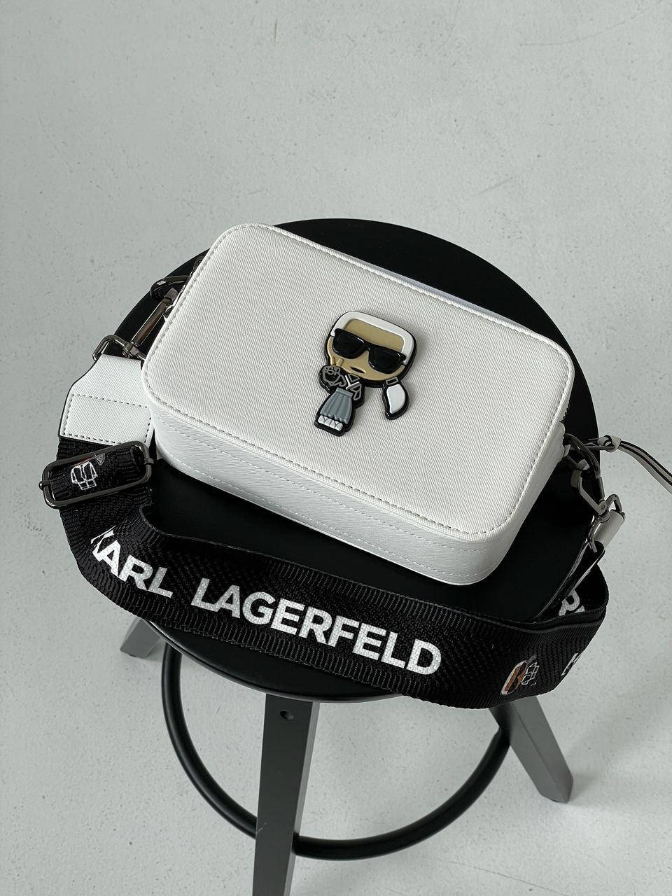 

Жіноча сумка Karl Lagerfeld Snapshot White білого кольору Модная Женская сумка карл лагерфельд белая, Белый