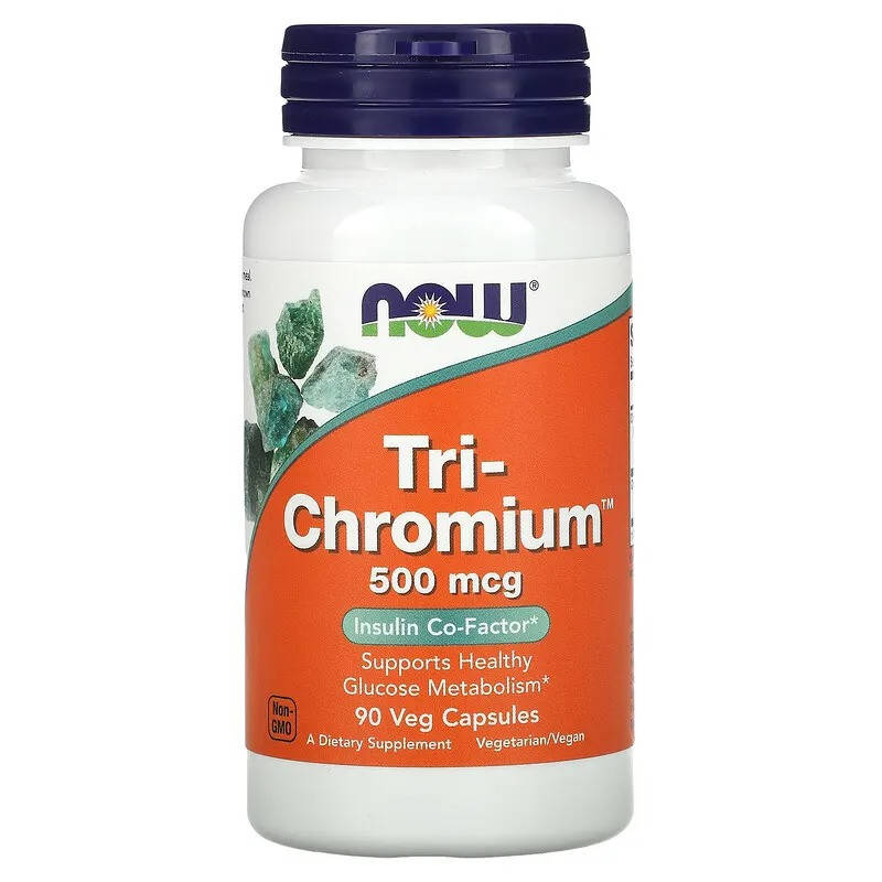 

Хром NOW Foods "Tri-Chromium" поддерживает здоровый метаболизм глюкозы, 500 мкг (90 капсул)
