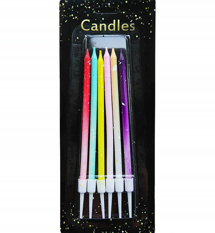 

Свечи для торта "Омбре разноцветное", 6 шт