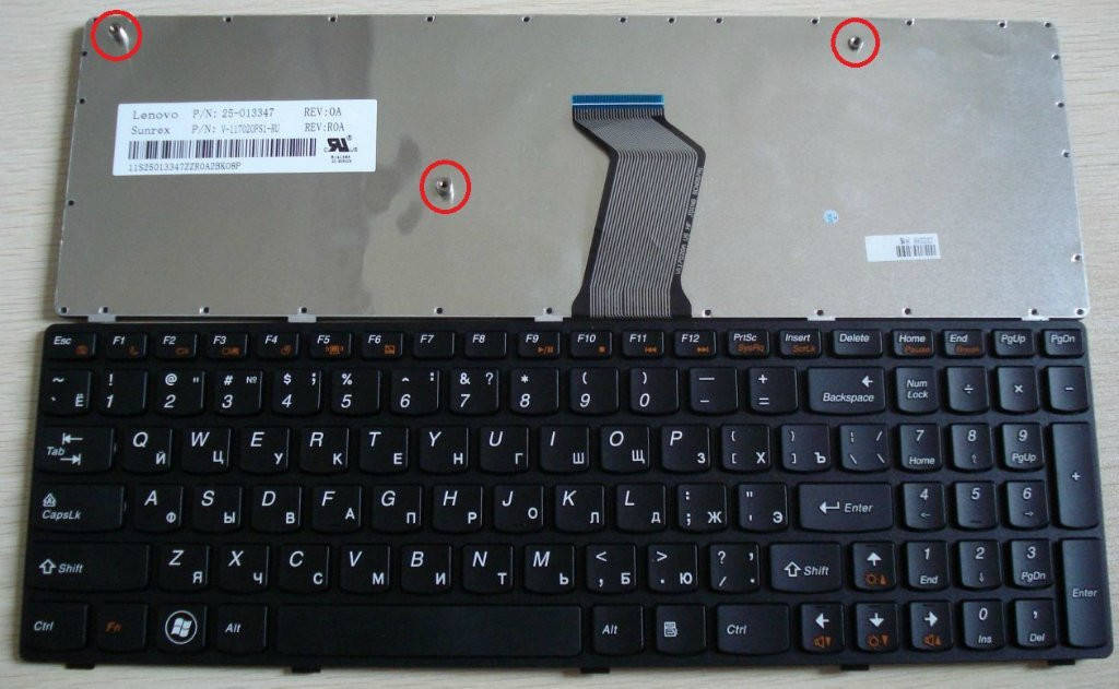 

Клавиатура LENOVO MP-10A33SU-6862 MP-10A33SU-686B, Черный
