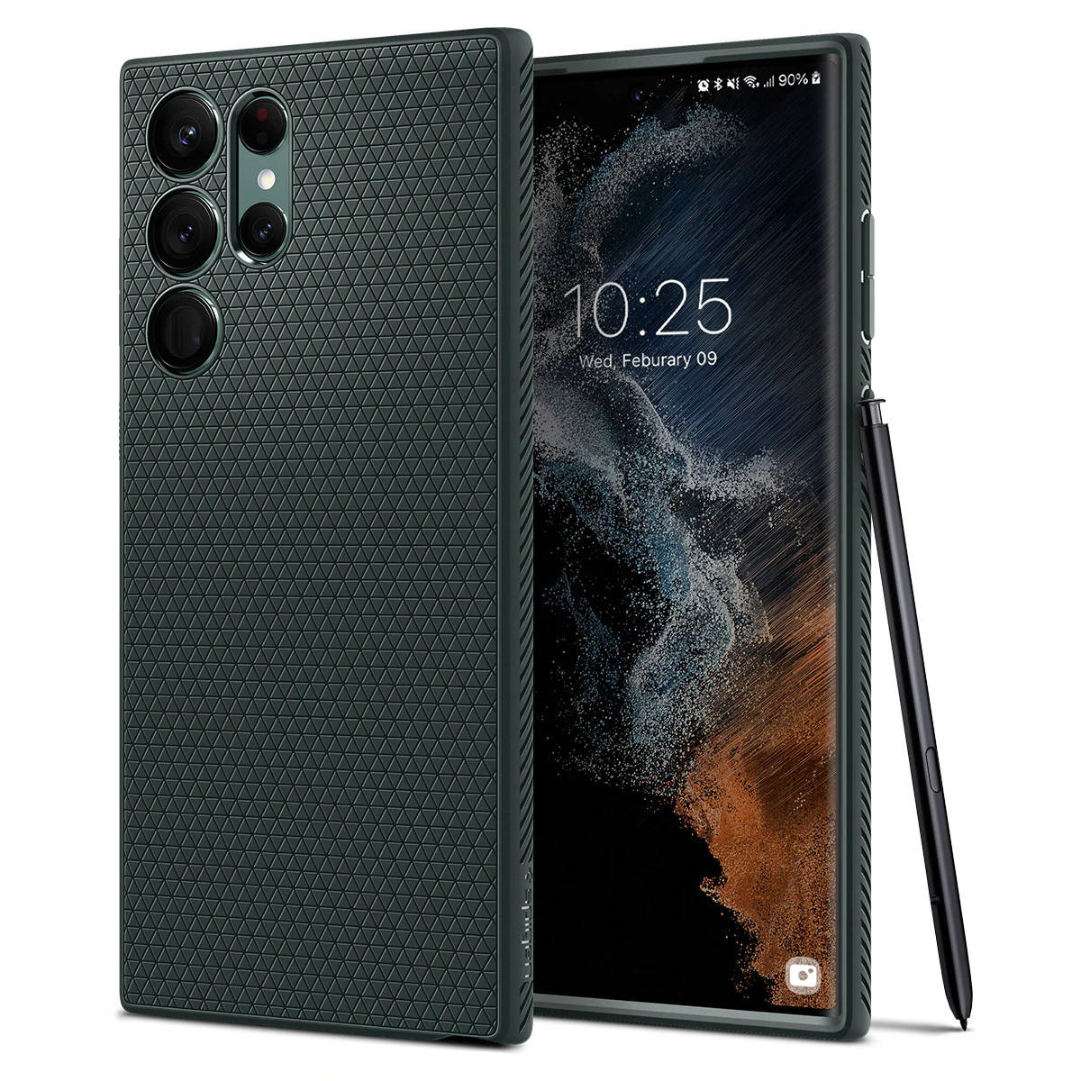 

Чехол Spigen Liquid Air для Samsung Galaxy S22 Ultra Abyss Green (ACS04518), Зелёный