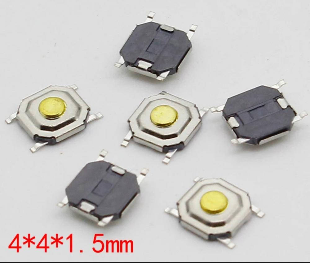 

Кнопка тактова SMD 4*4*1.5мм. (4x4x1.5mm.) 4x4x1.5мм.