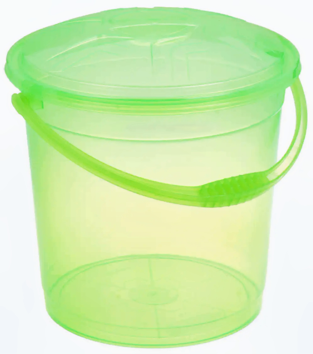 

Ведро прозрачное с крышкой 12л, салатовое, R-Plastic, Салатовый