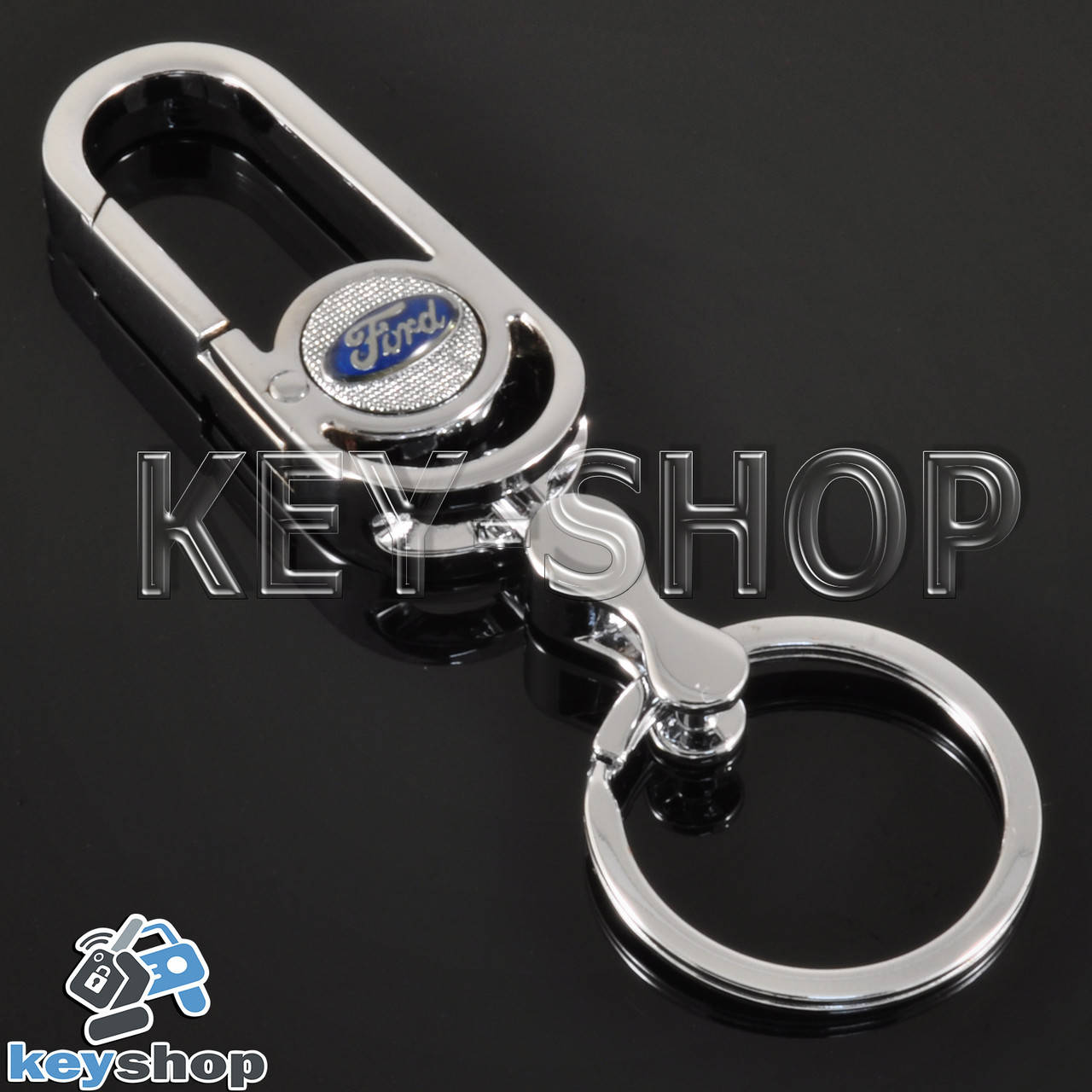 

Брелок для авто ключей Ford (Форд) металлический с карабином
