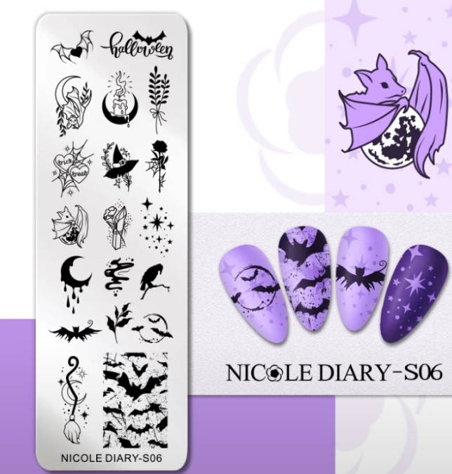 

Пластина для стемпинга Nicole Diary. Хеллоуин
