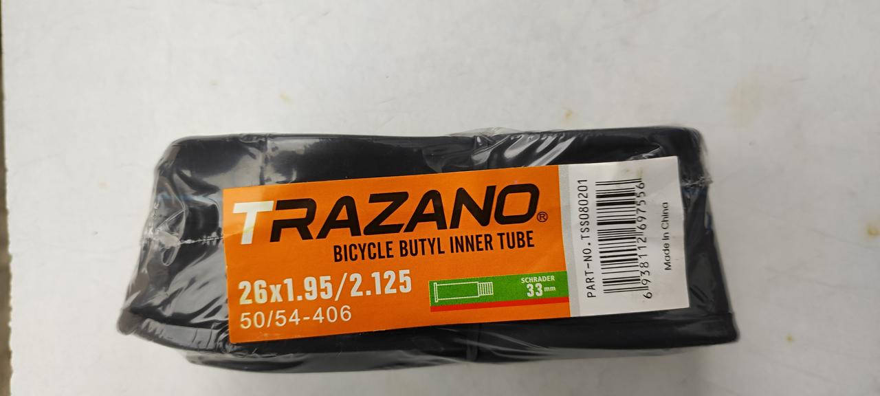 

Камера велосипедная TRAZANO 26*1.90*2.125