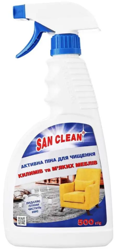 

Спрей для чистки San Clean Для ковров и мягкой мебели 500 мл