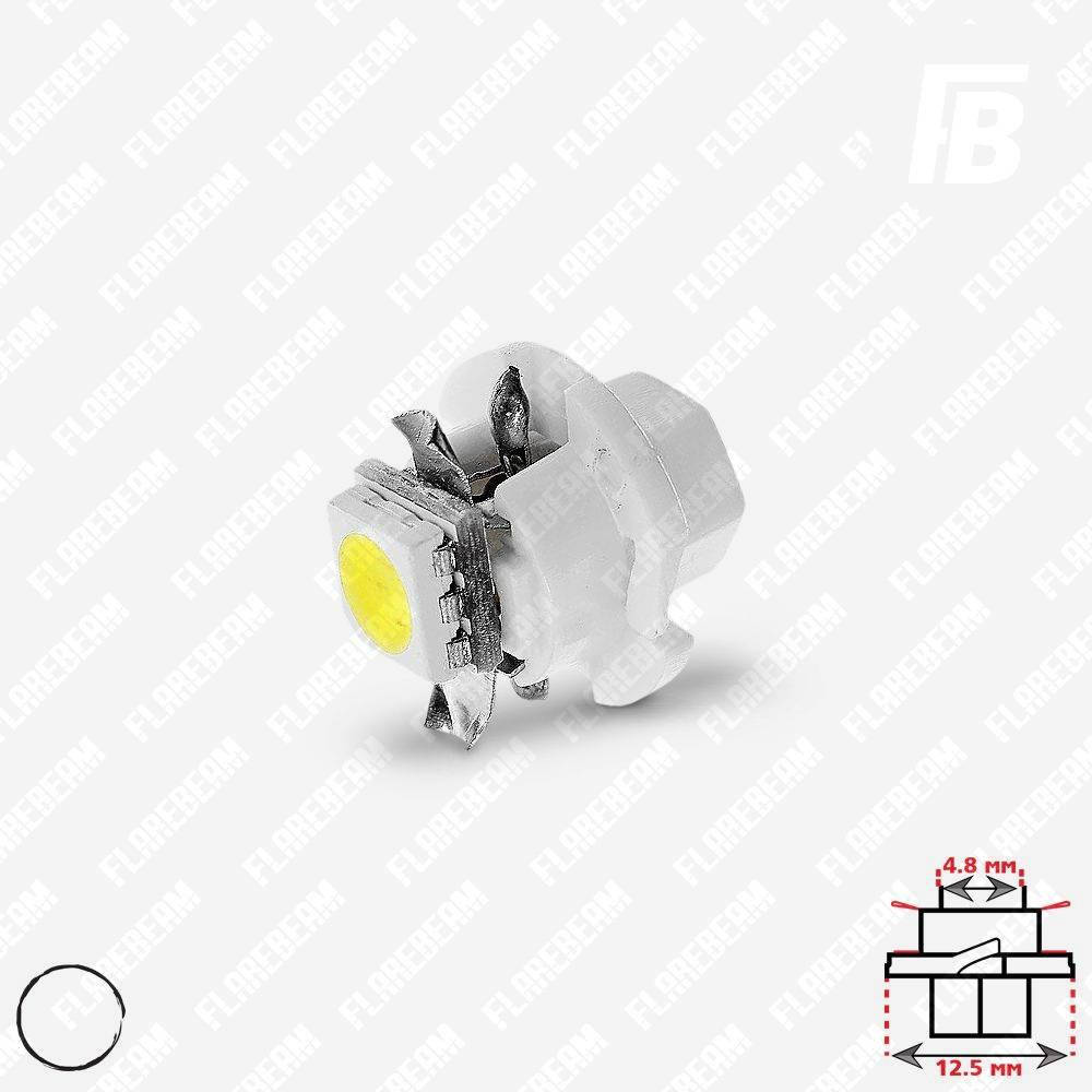 

Лампа LED цоколь B8.4d (BX8,4d, BAX8,4d), 12 В, SMD 5050*01 (белый)