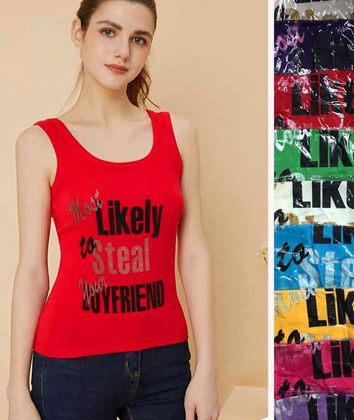 

Модная женская майка с рисунком, летняя майка женская (взрослая), женские трикотажные хлопковые майки 2XL, Разные цвета