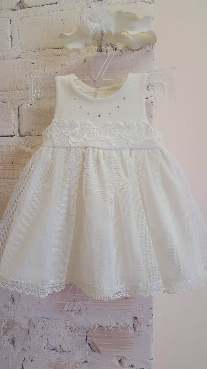 

Платье+повязка ТМ Happy ToT 62, Молочный