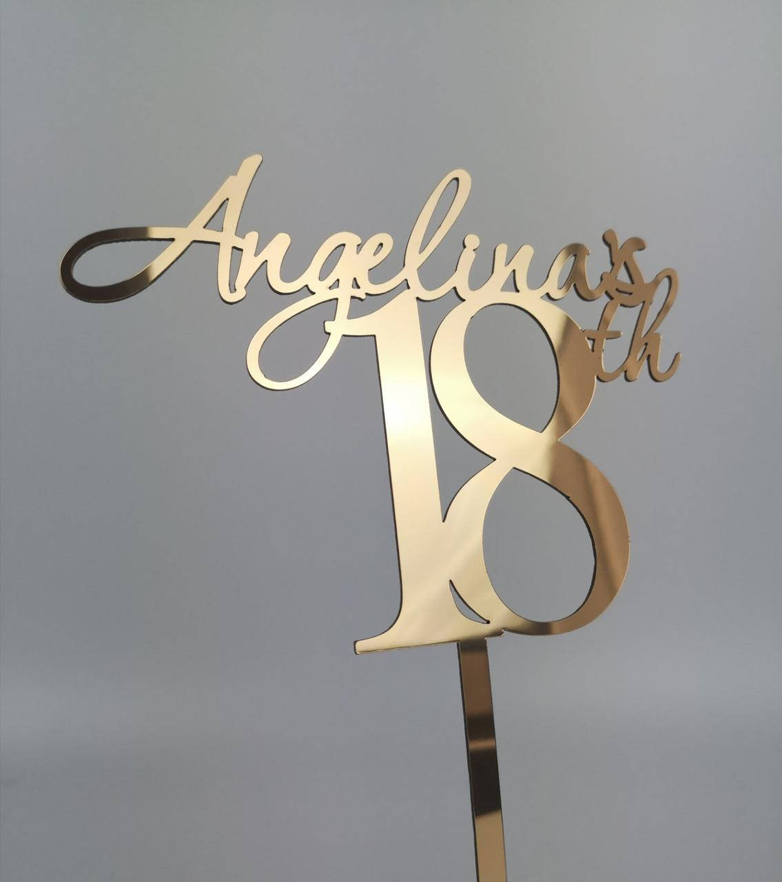 

Топпер зеркальный золото Angelina 18th