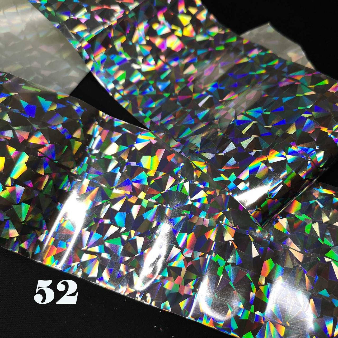 

Фольга для дизайна ногтей серебро,абстракция №52 4см*60см.