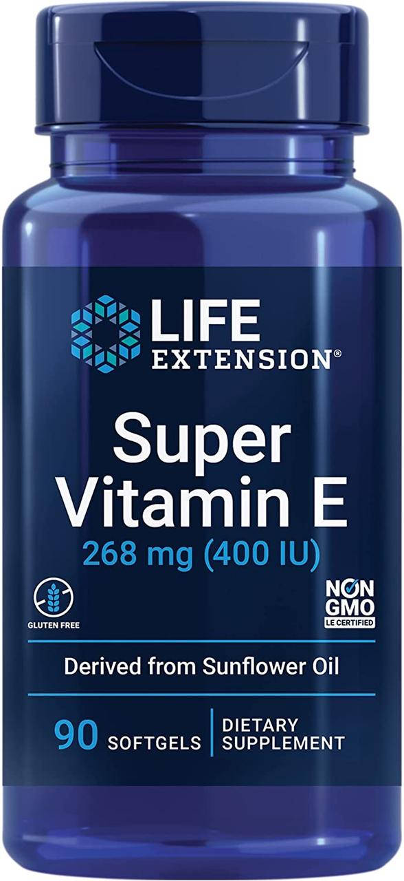 

Life Extension Super Vitamin E / Витамин Е из подсолнечного масла 90 капсул