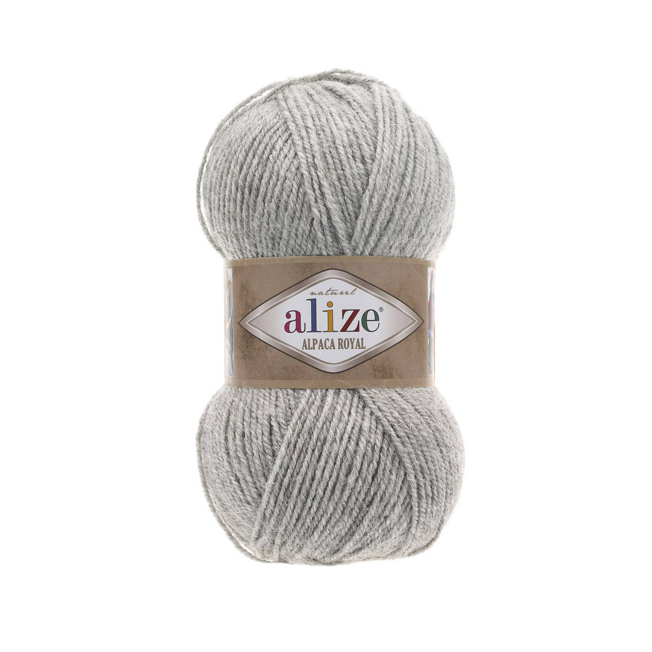 

Alize ALPACA ROYAL пепельный меланж №684, Кремовый