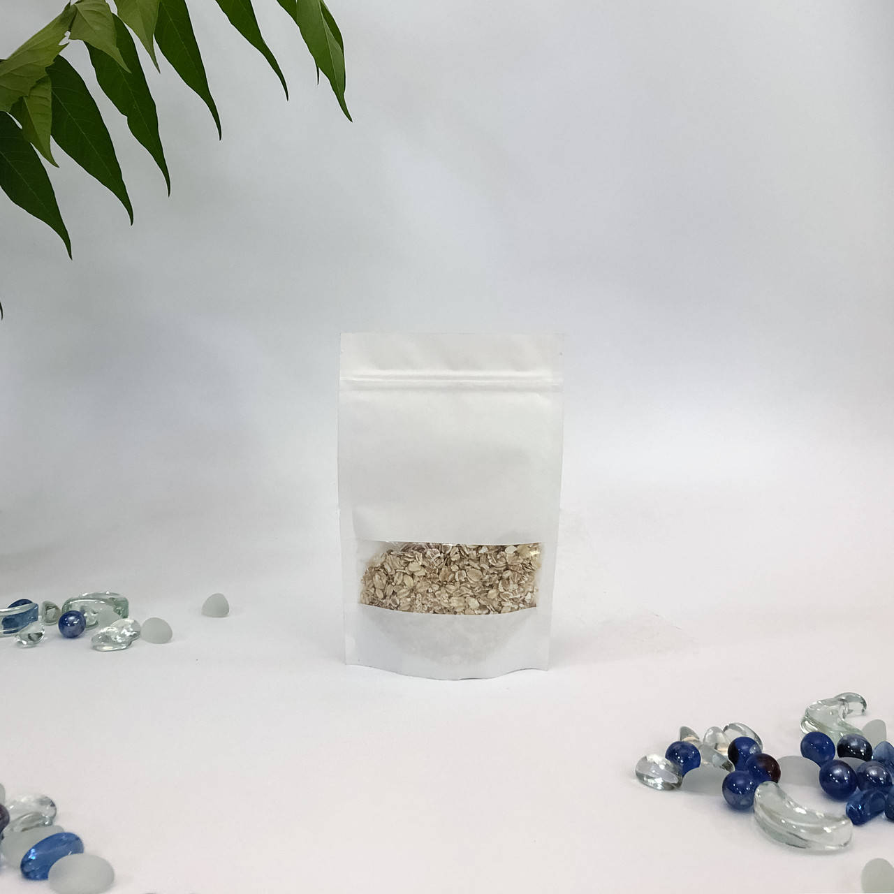 

Дой-пак 130*200 (150г) дой-пак с zip-lock белый крафт+окно